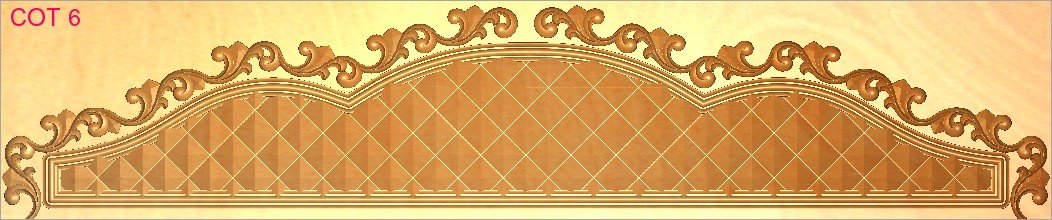 COT DESIGNS - COT-06 Decorative Arch Top Panel 3D Relief Carving Model
